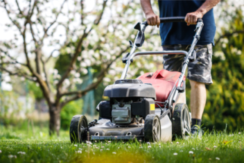 Mow the lawn, not your foot!